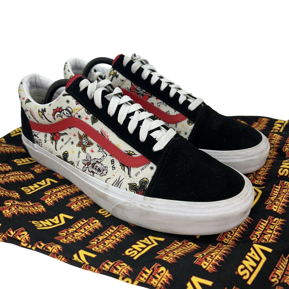 Vans x Stranger Things Old Skool Shoes Mens Size 11 Hellfire Club Canvas Sneaker